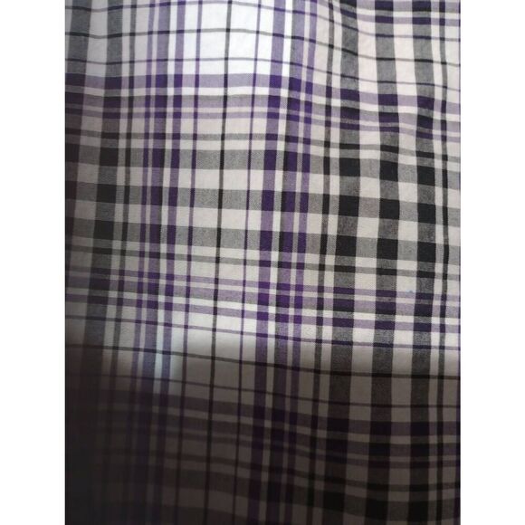 Express Shirt Men's Extra Large Purple Black Button Front Long Sleeve Modern Fit - Picture 4 of 8